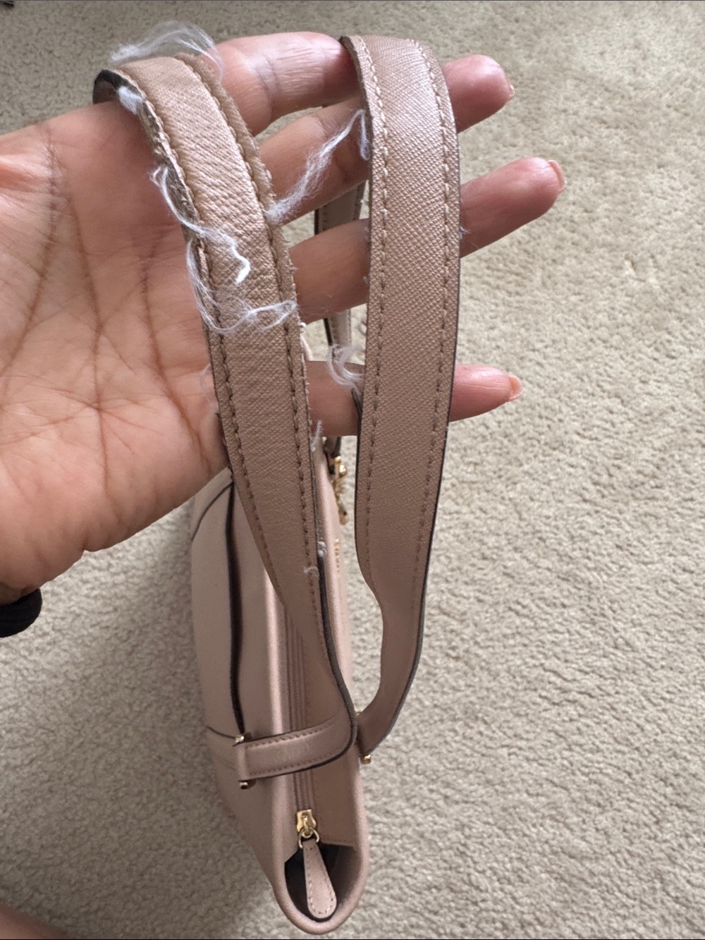 Michael Kors Pale Blush Leather Double-Handle Tote - Picture 4 of 14